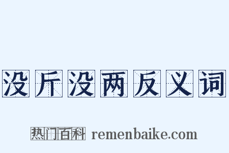 没斤没两反义词是什么意思的图片